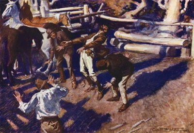 Illustrazione per Romance of Empire, Australia da George Washington Lambert